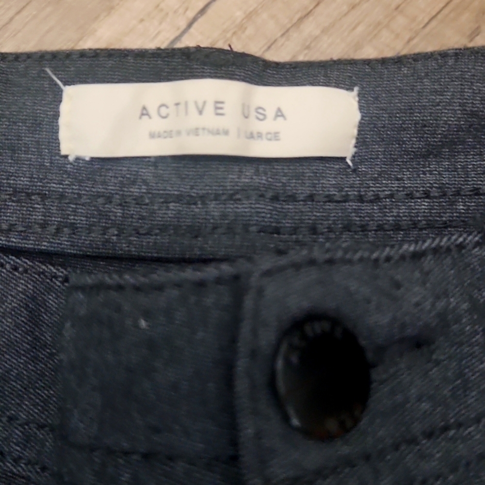 ACTIVE USA Skinkony Jeans/ Strech Dress Pants Dark Charcoal Grey Size Large - Picture 3 of 7